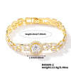 Copper K Gold Plated Inlay Water Droplets Zircon Bracelets