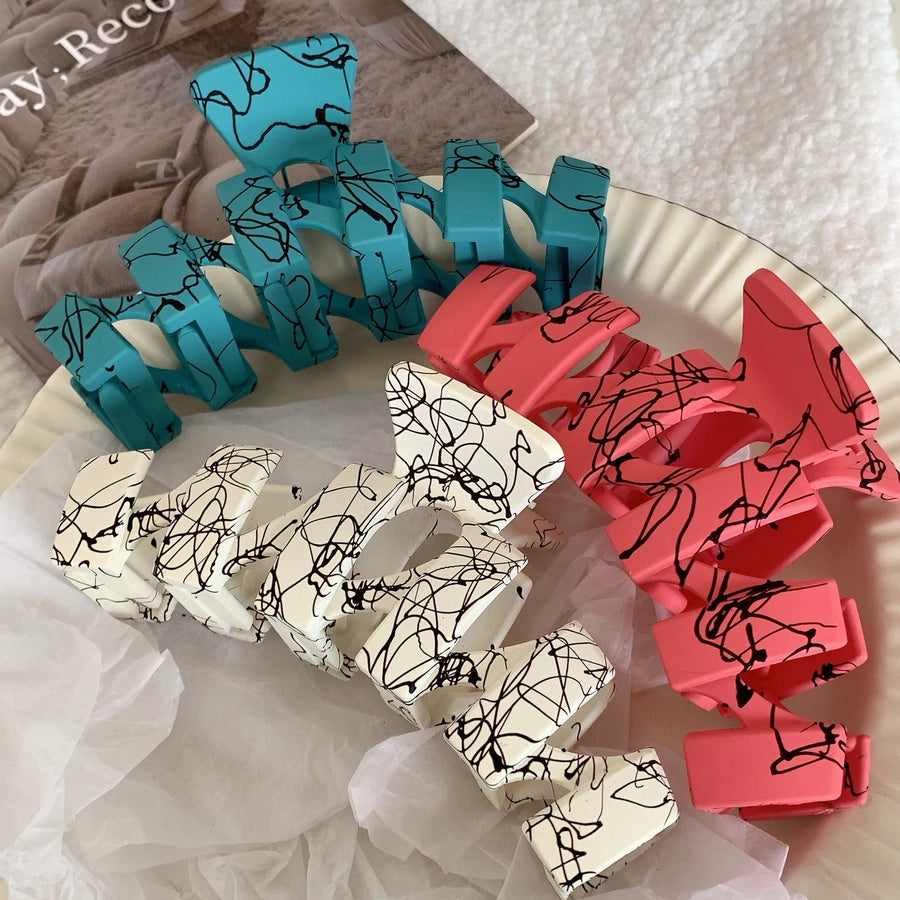 simple style artistic lines plastic hair claws