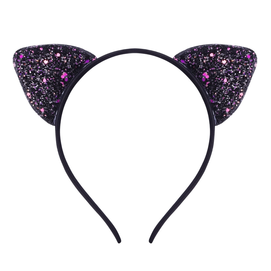 cute cat ears cloth sequins hair band 1 piece