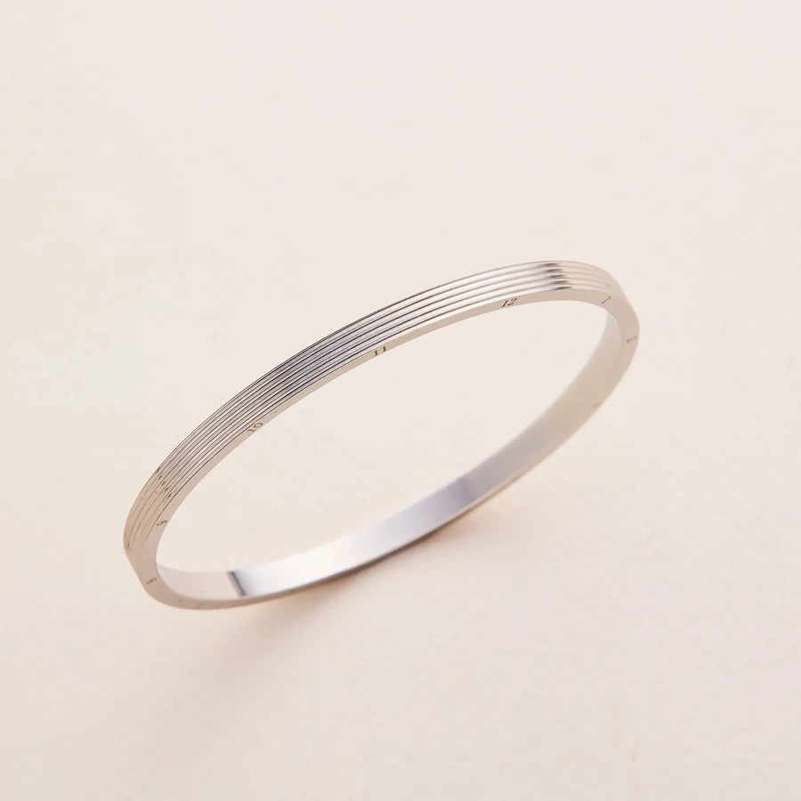 Casual Simple Style Solid Color Titanium Steel Bangle In Bulk