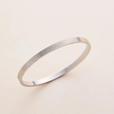 Casual Simple Style Solid Color Titanium Steel Bangle In Bulk