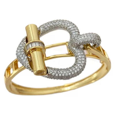 Jewelry Casual Elegant Lady Heart Shape Copper Zircon Inlay Jewelry Set