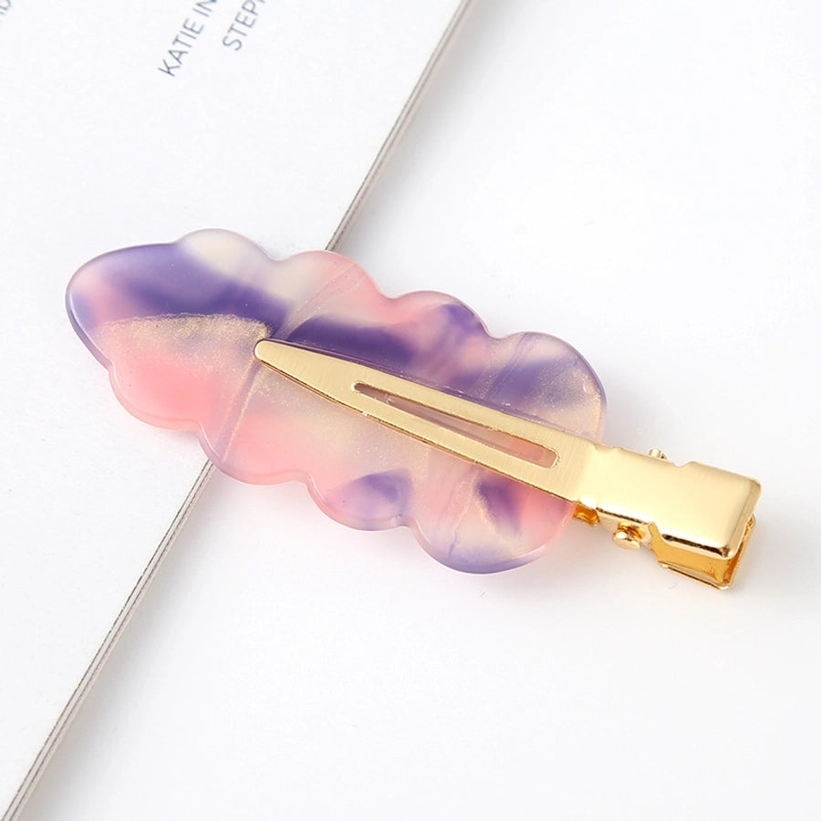 fashion ditsy floral arylic stoving varnish hair clip 1 piece