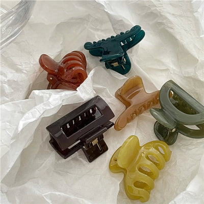 simple style geometric acetic acid sheets hair claws