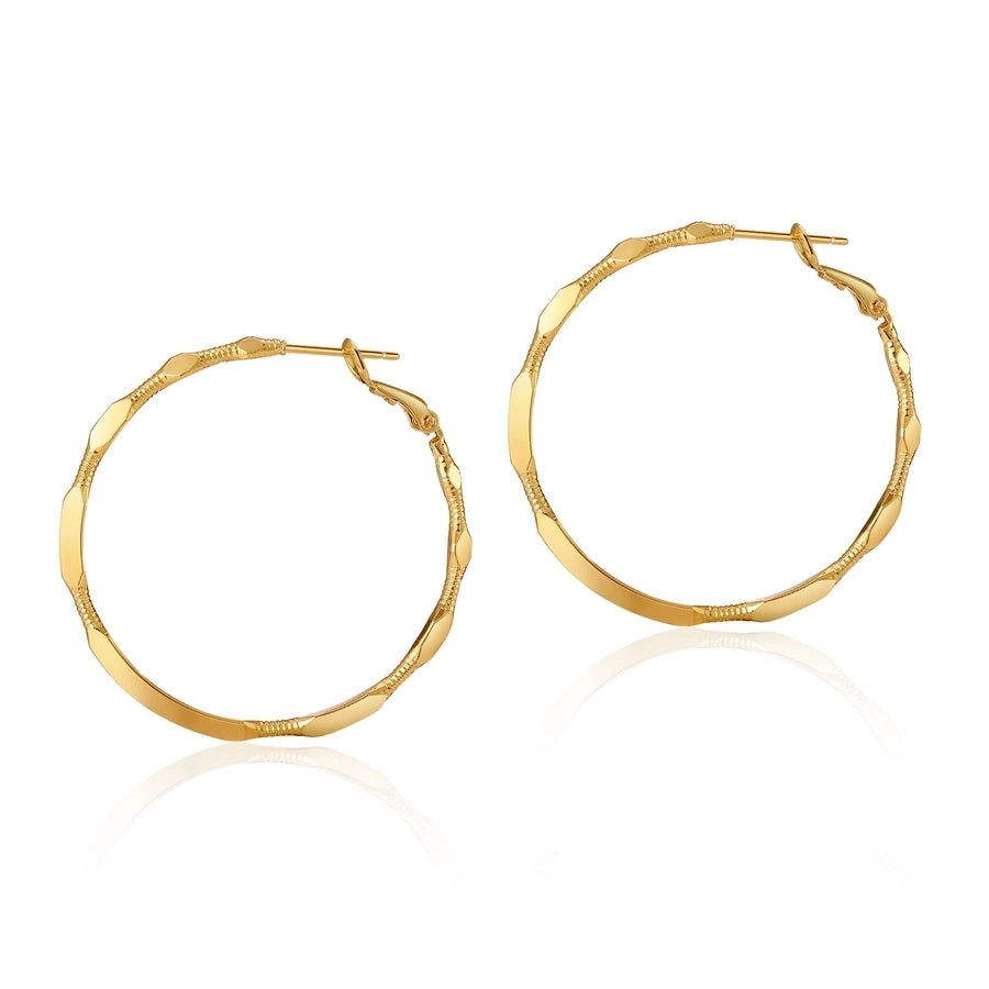 1 Pair Casual Exaggerated Classic Style Circle Plating Copper 18K Gold Plated Earrings