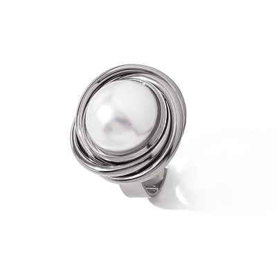 Jewelry Retro Vacation Geometric 304 Stainless Steel 18K Gold Plated Open Rings