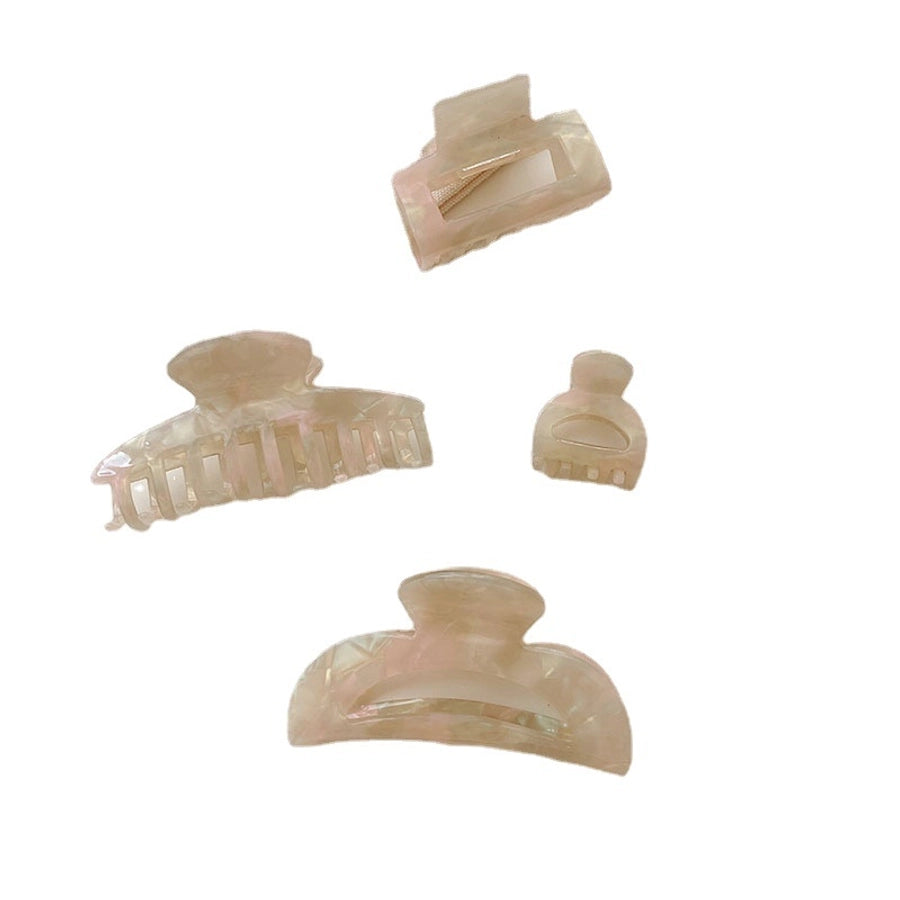 fashion solid color plastic resin polishing hollow out hair claws