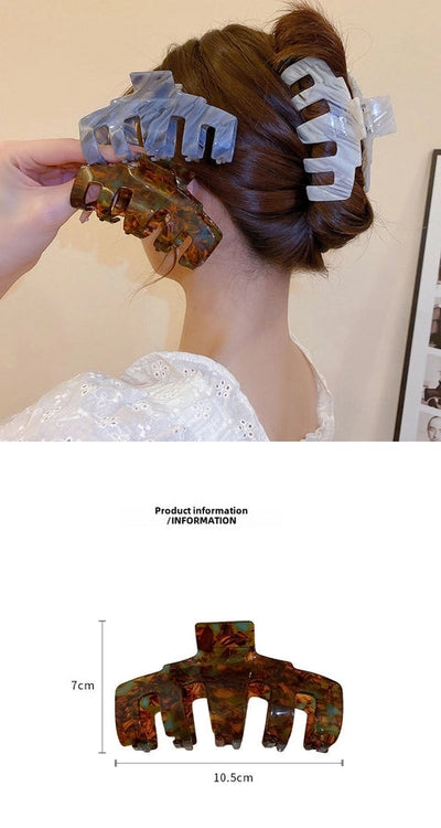 Korean Super Fairy High-end Acetic Acid Large Grab Clip Elegant Internet Celebrity Elegant Shark Clip Fashionable Simple Back Head Hairpin