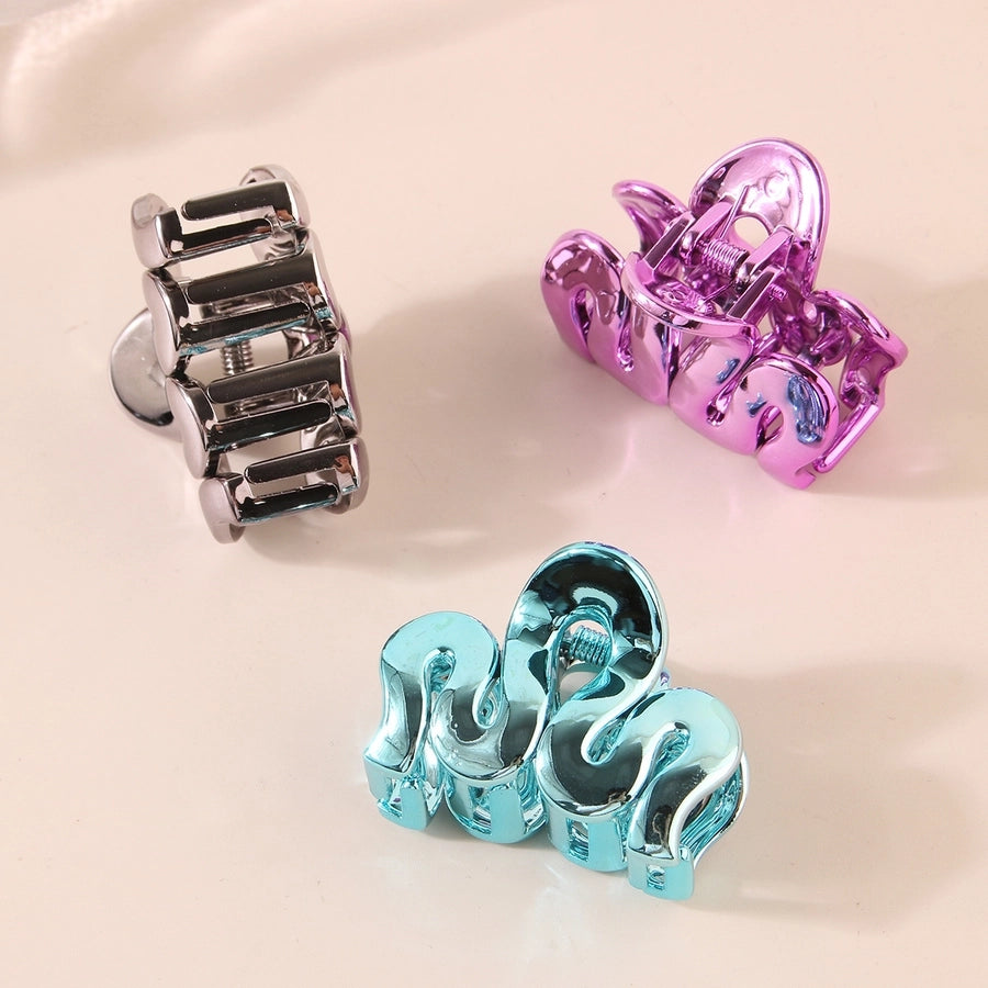 Women's Simple Style Classic Style Solid Color Alloy Stoving Varnish Hair Claws