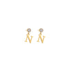 1 Pair Casual Simple Style Classic Style Letter Inlay 201 Stainless Steel 304 Stainless Steel Zircon Drop Earrings