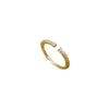 Titanium Steel Brass Gold Plated Inlay Geometric Zircon Brass Rings