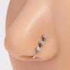 1 Piece Nose Rings & Studs Simple Style Commute Star Moon Copper Hollow Out Artificial Rhinestones Zircon 18K Gold Plated