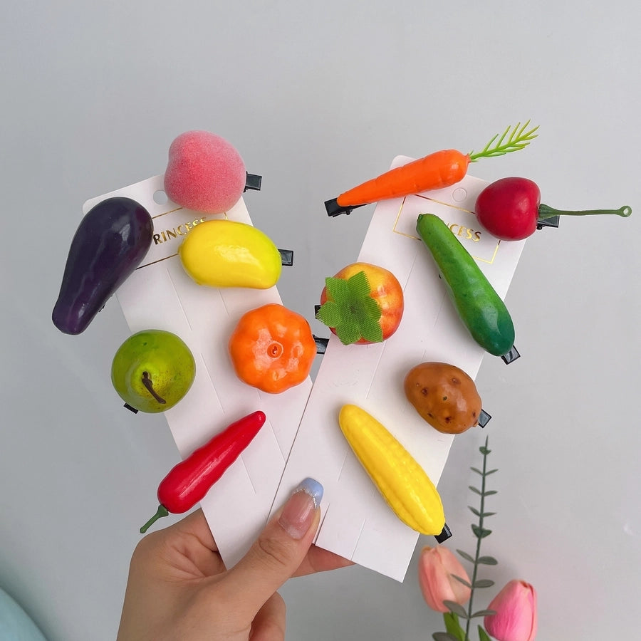 Women's Cute Fruit Vegetable Foam Hair Clip
