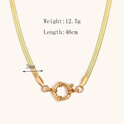Jewelry Casual Basic Commute Solid Color 304 Stainless Steel 18K Gold Plated Pendant Necklace