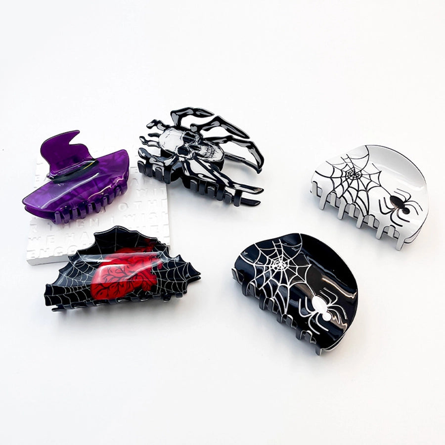 Halloween Simple Style Streetwear Women's Spider Spider Web Arylic Hair Claws
