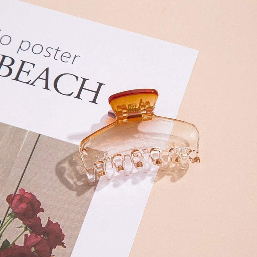 Gradient Small Grab Clip Small Disc Hairpin Environmentally Friendly Acetic Acid Shark Clip Transparent Oval Hair Grab Children's Clip