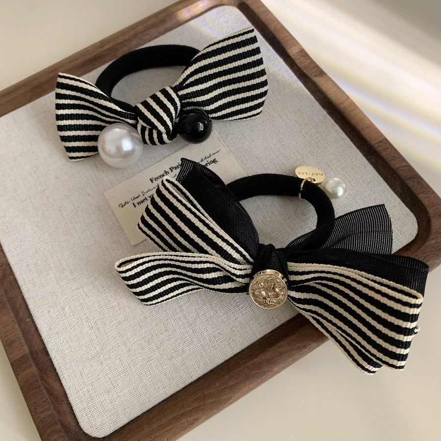 Women's Casual Simple Style Stripe Bow Knot Cloth Hair Tie