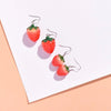 Europe and the United States  personality sweet three-dimensional resin simulation strawberry earrings earrings creative female fun fruit earrings