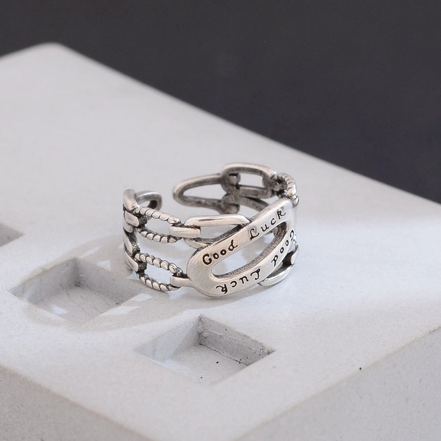 Copper Letter Open Rings