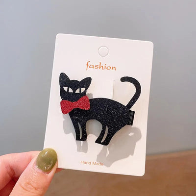 Halloween Cool Style Girl'S Pumpkin Cat Ghost Felt Hair Clip
