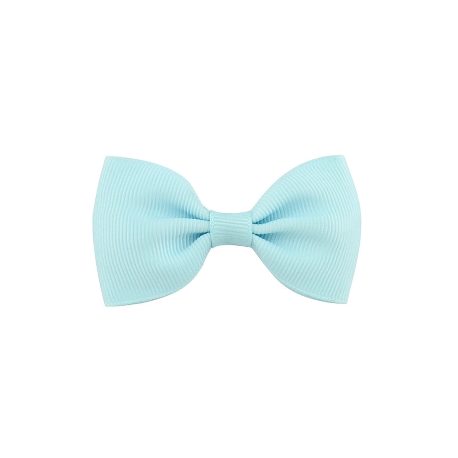 european and american solid color children's bow cute hairpin