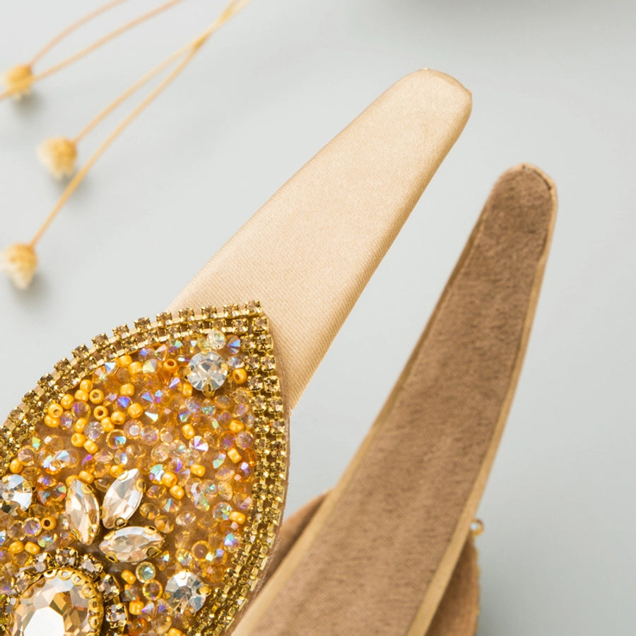 fashion geometric cloth inlay rhinestones hair band 1 piece