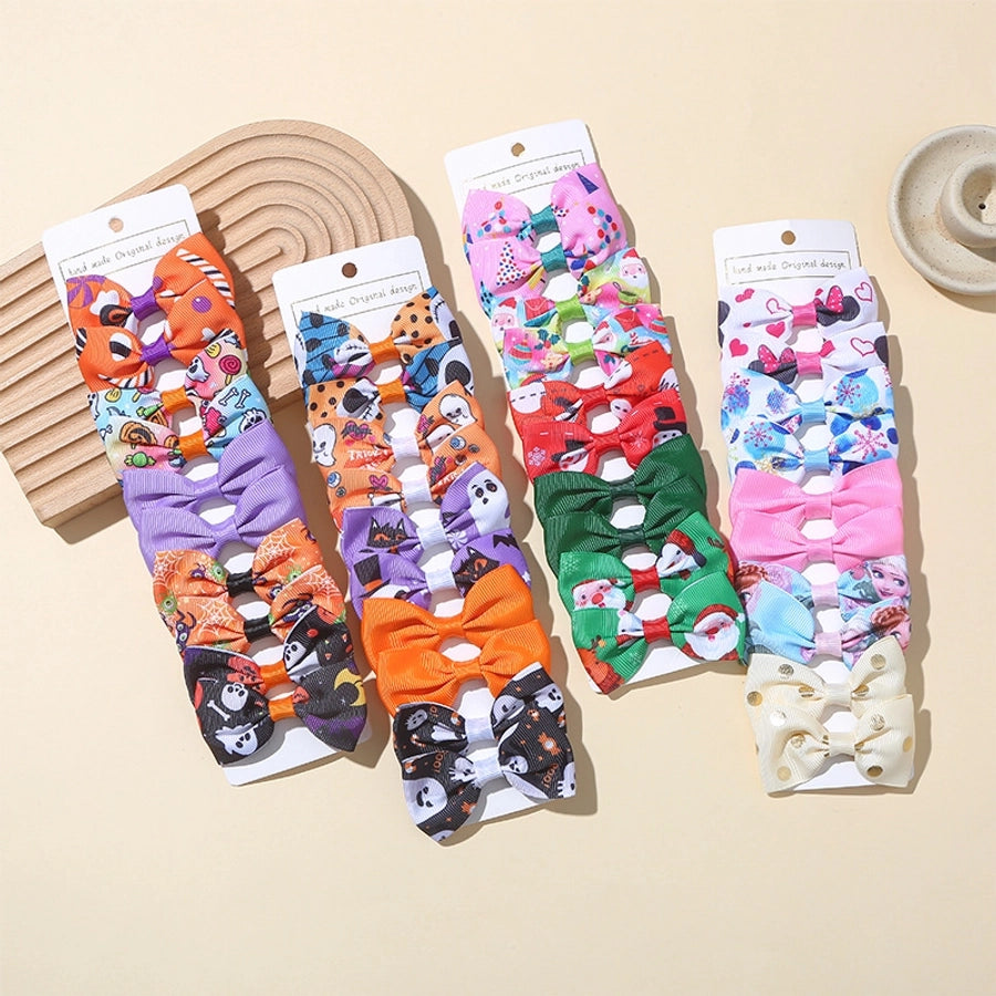 Girl'S Sweet Korean Style Bow Knot Polyester Hair Clip