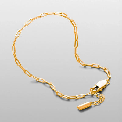Simple Style Classic Style Paper Clip 304 Stainless Steel Paperclip Chain Bracelets In Bulk
