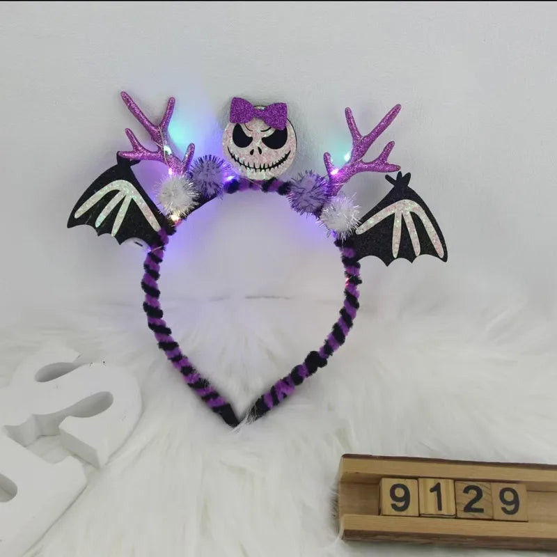 Halloween IG Style Women's Pumpkin Tree Bat Plastic Hair Band