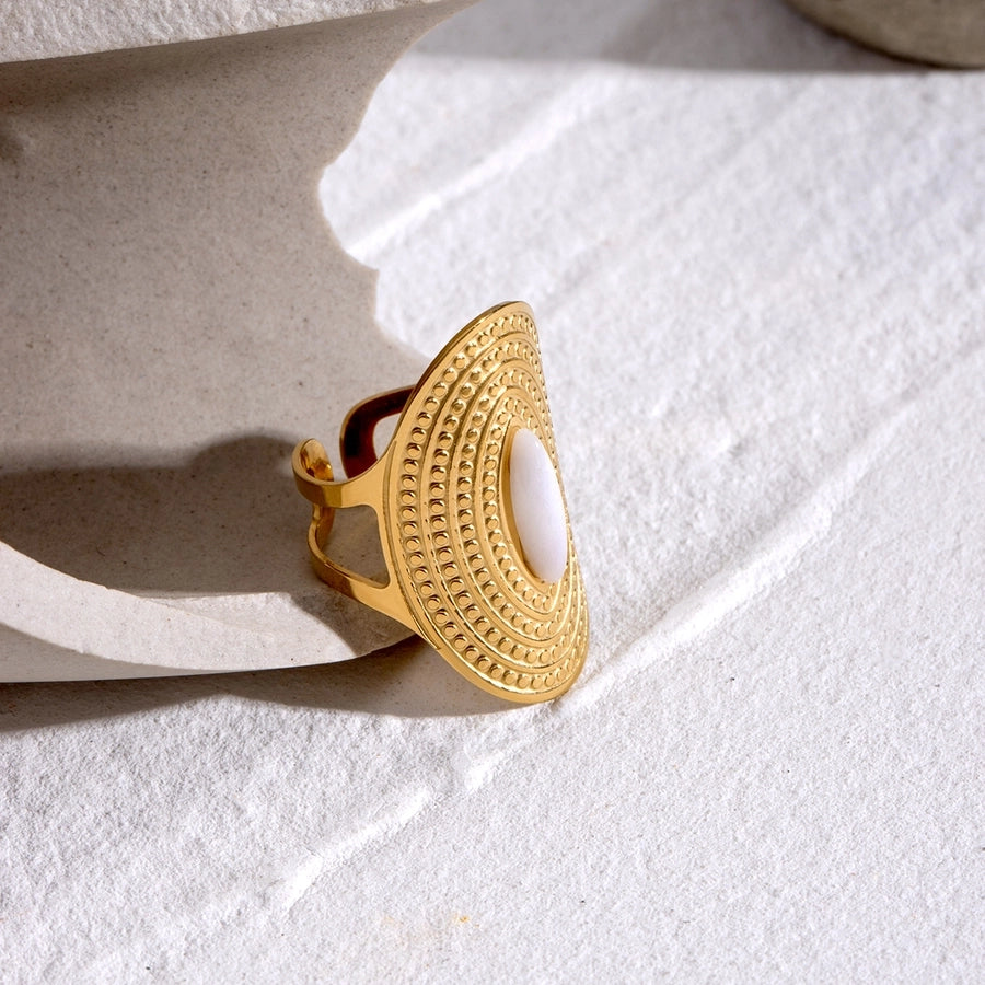 Jewelry Simple Style Classic Style Geometric 304 Stainless Steel 18K Gold Plated Open Rings