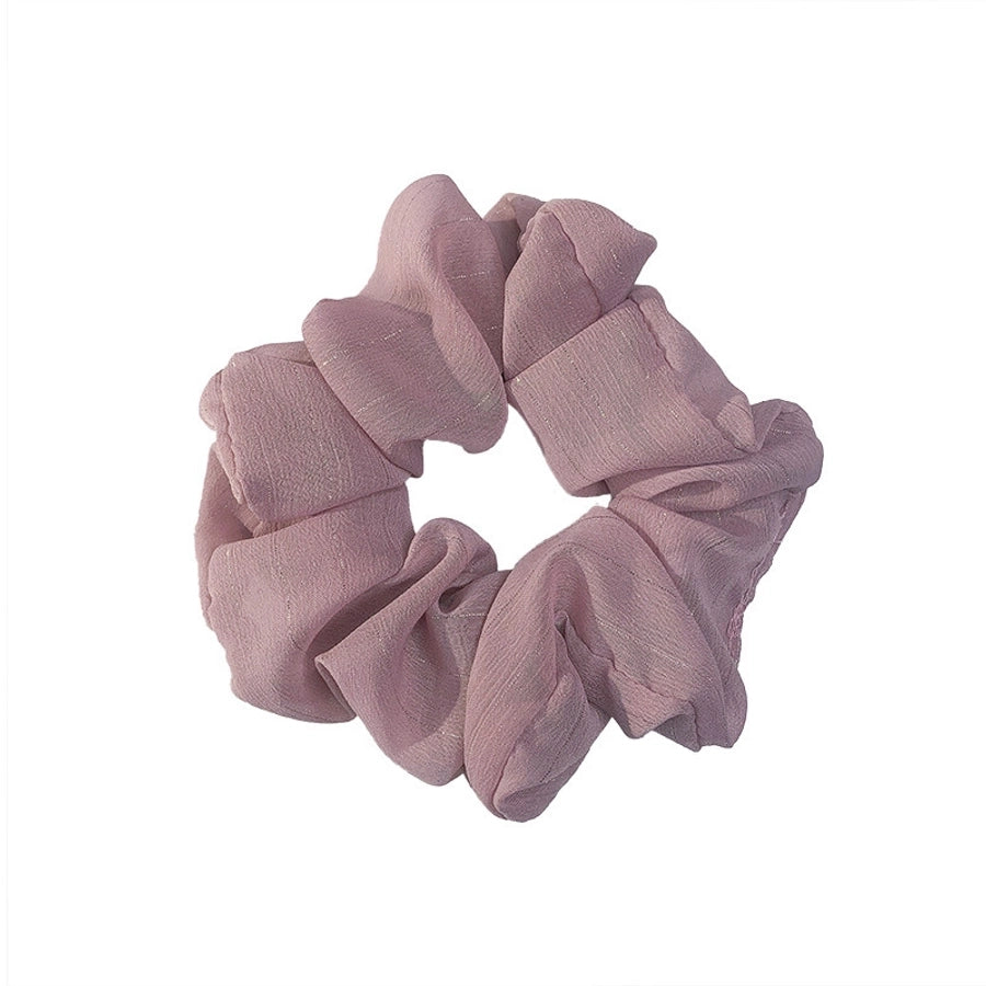 korean silk flower color hair scrunchies