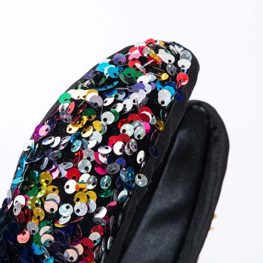 Women's Glam Hip-Hop Rock Color Block Sequin Alloy Cloth Hair Band