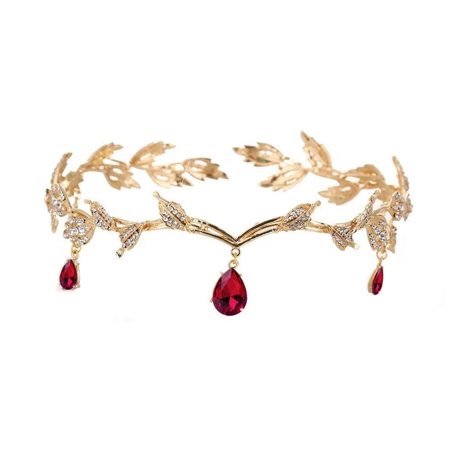 Korean-style eyebrow pendant wedding headdress bridal jewelry alloy rhinestone headband crown princess hair accessories wedding accessories