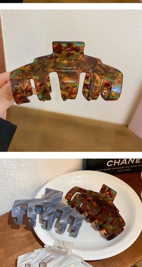 Korean Super Fairy High-end Acetic Acid Large Grab Clip Elegant Internet Celebrity Elegant Shark Clip Fashionable Simple Back Head Hairpin