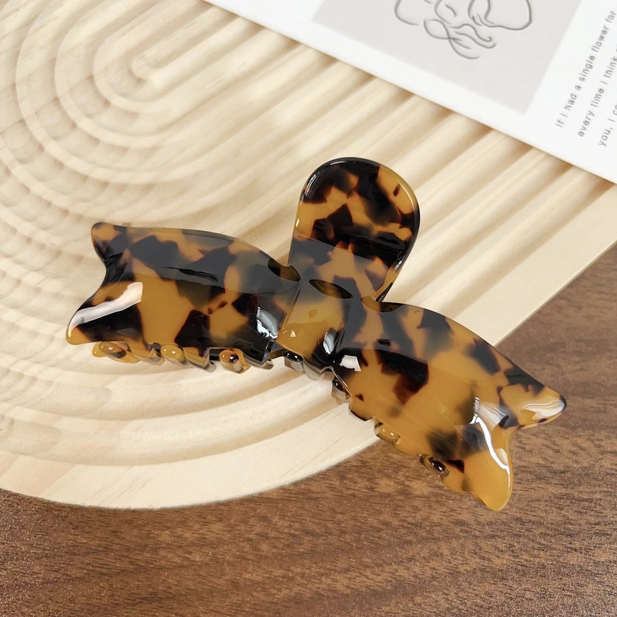 Women's Elegant Color Block Acetic acid sheets Bowknot Hair Claws