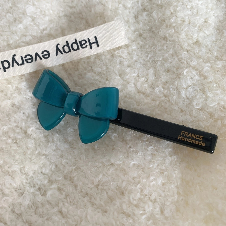 simple style bow knot acetic acid sheets hair clip