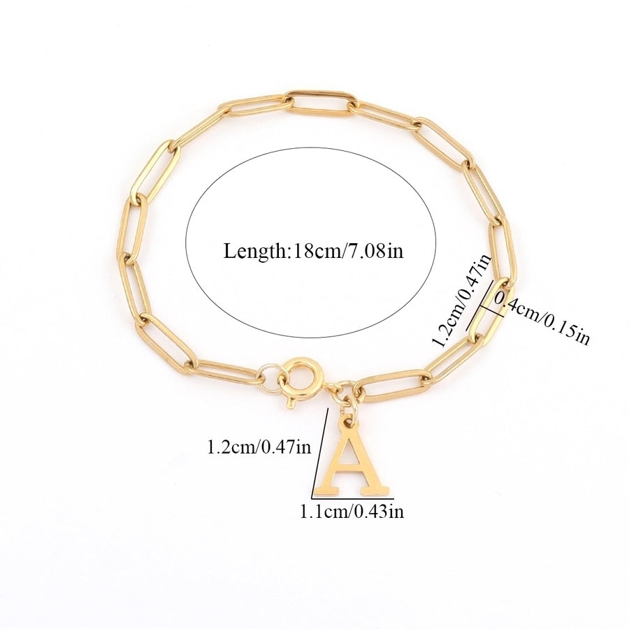 Basic Classic Style Letter 201 Stainless Steel 304 Stainless Steel Bracelets In Bulk