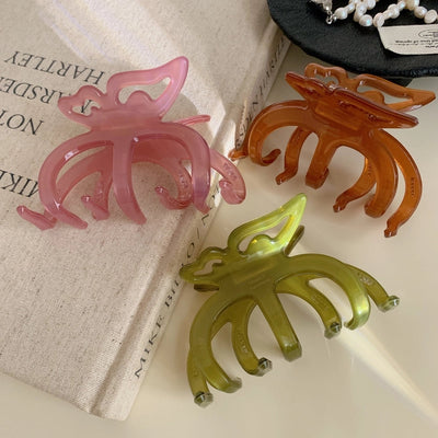 Super Beautiful Jelly Color Summer Acetate Grip High Sense Barrettes South Korea Temperament Thickened Simple and Durable New Women