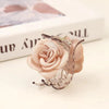 women's sweet flower plastic satin handmade hair claws
