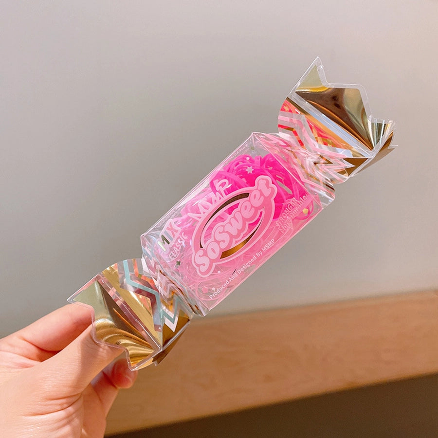 simple style geometric plastic rubber band 1 set