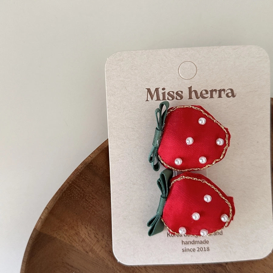 Sweet Beads Strawberry Cherry Children's Hairpin Hairpin Hairband Baby Hairpin Side Strand