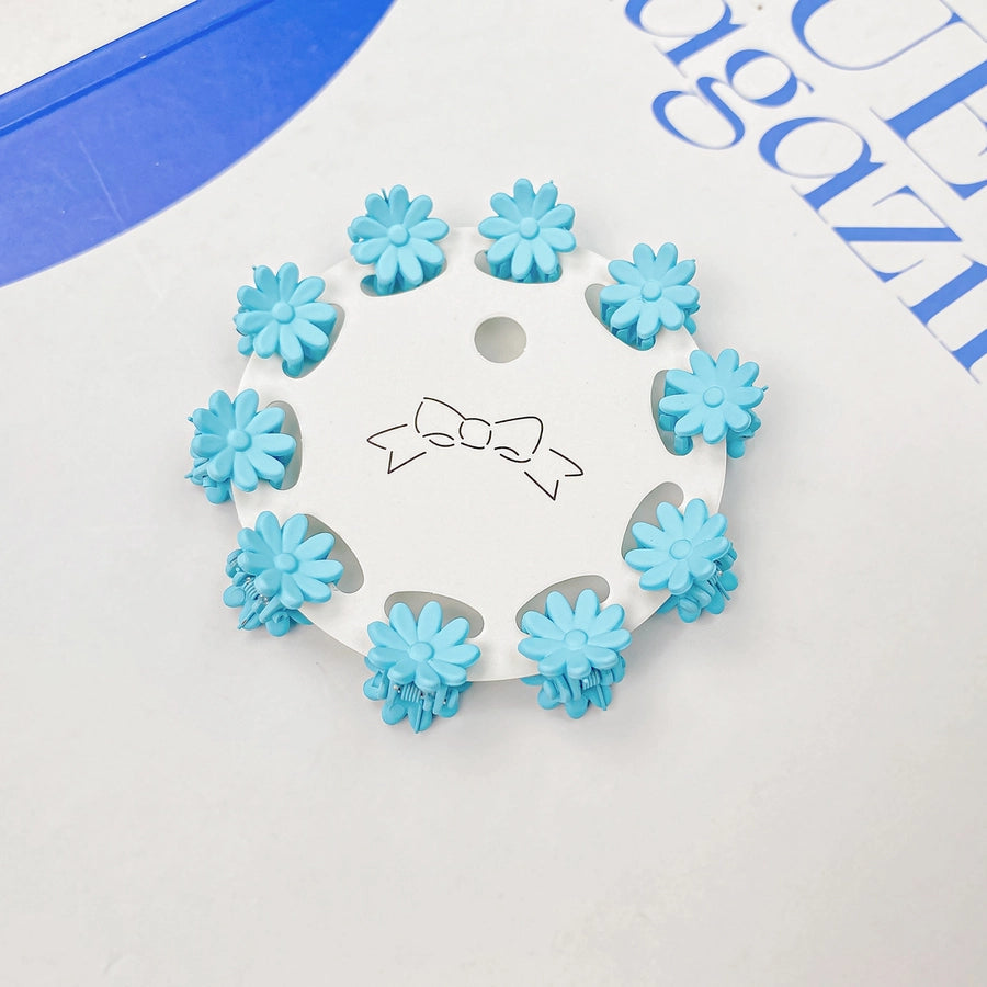 basic star flower plastic handmade hair claws