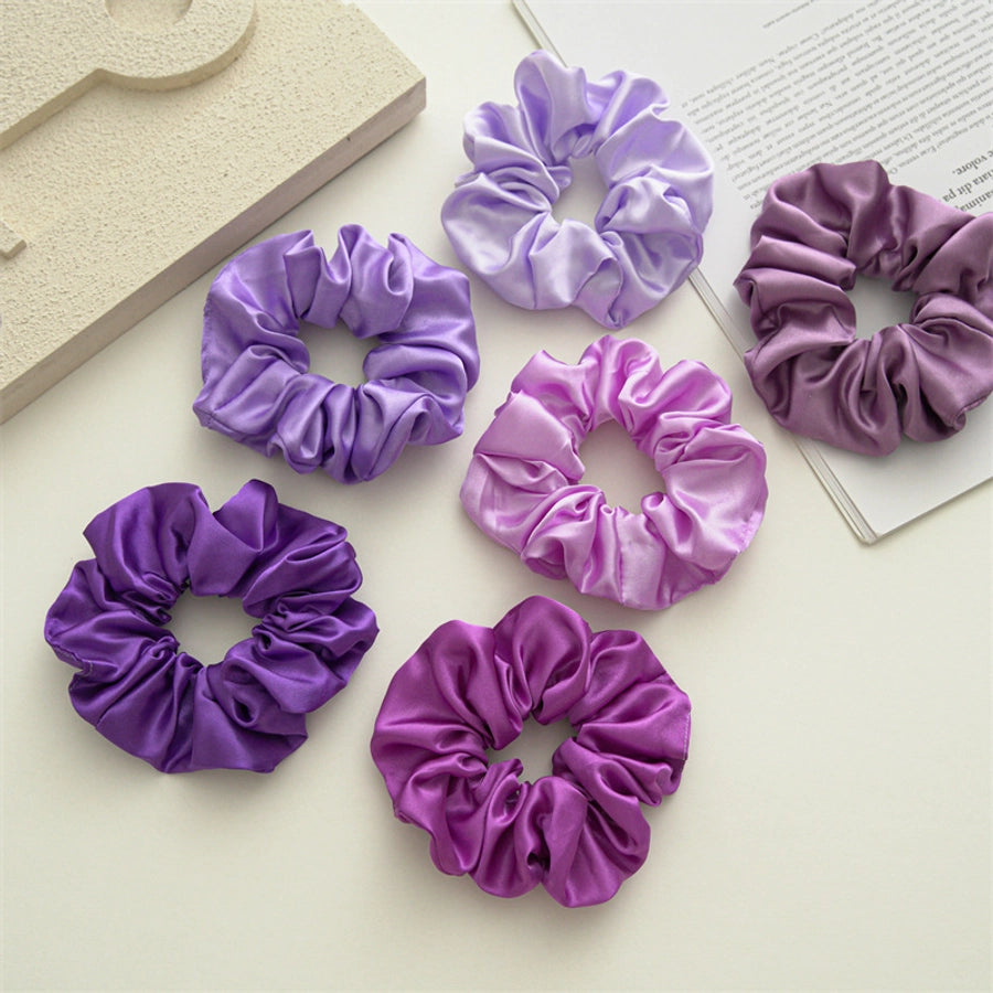 simple style solid color cloth handmade hair tie