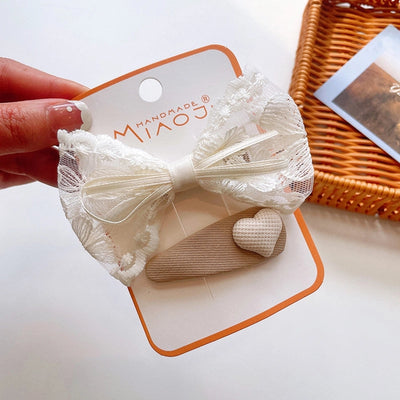 kid's elegant cartoon cloth bowknot hair clip