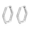 1 Pair Simple Style Geometric Solid Color Plating 304 Stainless Steel 18K Gold Plated Earrings