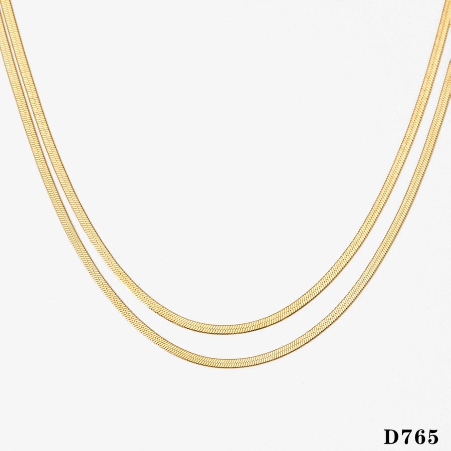 Jewelry Vacation Modern Style Solid Color 304 Stainless Steel 16K Gold Plated White Gold Plated Gold Plated Polishing Plating Bracelets Anklet Necklace