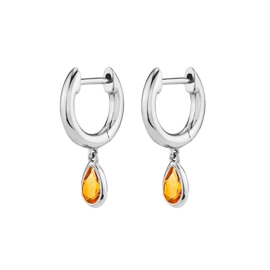 1 Pair IG Style Water Droplets Inlay Copper Zircon Gold Plated Drop Earrings