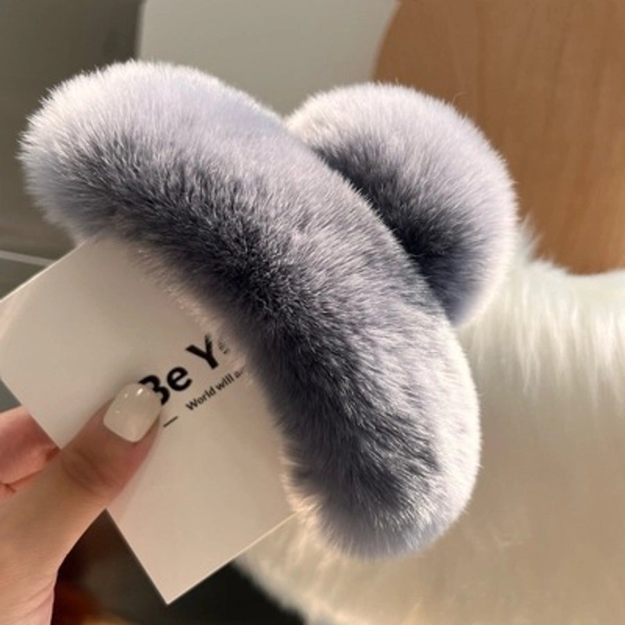 cute solid color rex rabbit fur hair claws