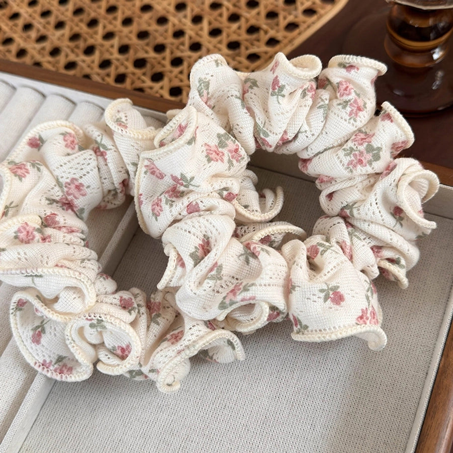 Women's Casual Elegant Cute Flower Cloth Hair Tie