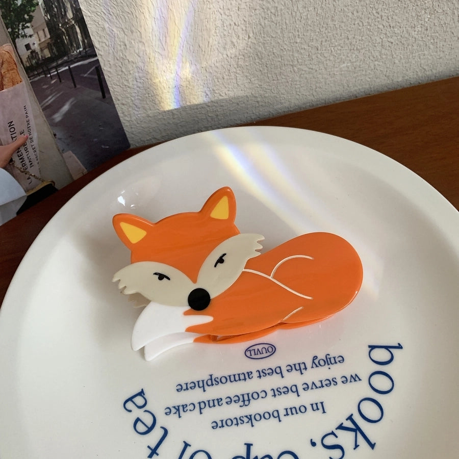 Women's Cute Fox Snails Duck Acetic acid sheets Hair Claws